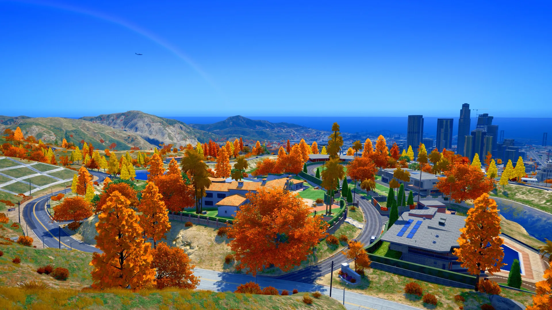 Vinewood nhuộm sắc thu - sau khi cài mod