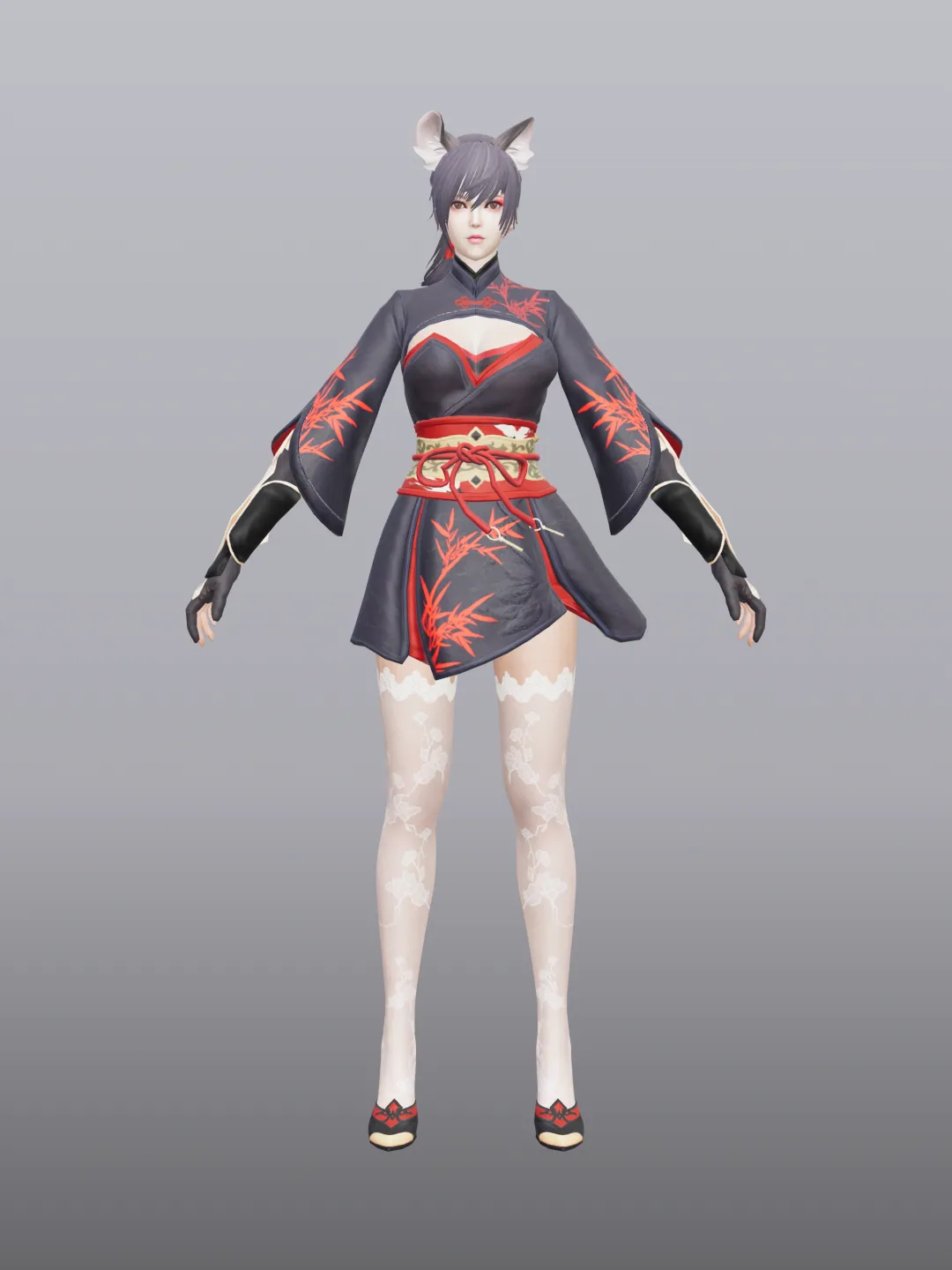 กดเพื่อดูแบบเต็มหน้าจอ Cat Girl (Đen)
